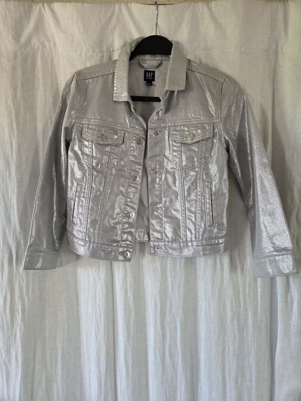 GAP | Metallic Silver Denim Jacket